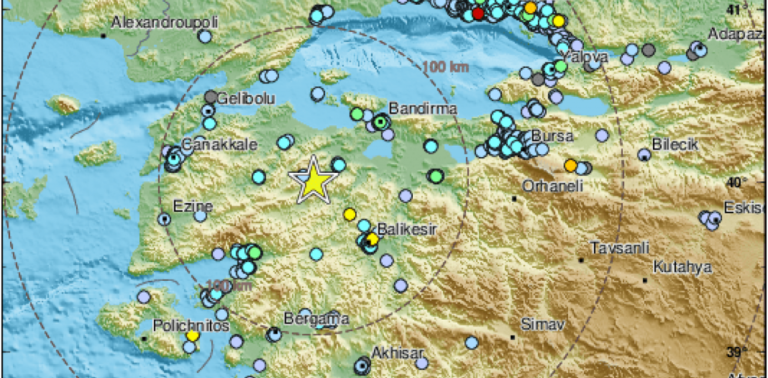 Τουρκία: Σεισμός 4,9 βαθμών στα Δαρδανέλλια
