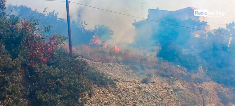 Κρήτη: Βελτιωμένη η εικόνα της πυρκαγιάς στο Λασίθι, καίει σε λίγες διάσπαρτες εστίες – Ισχυρές δυνάμεις από Πυροσβεστική