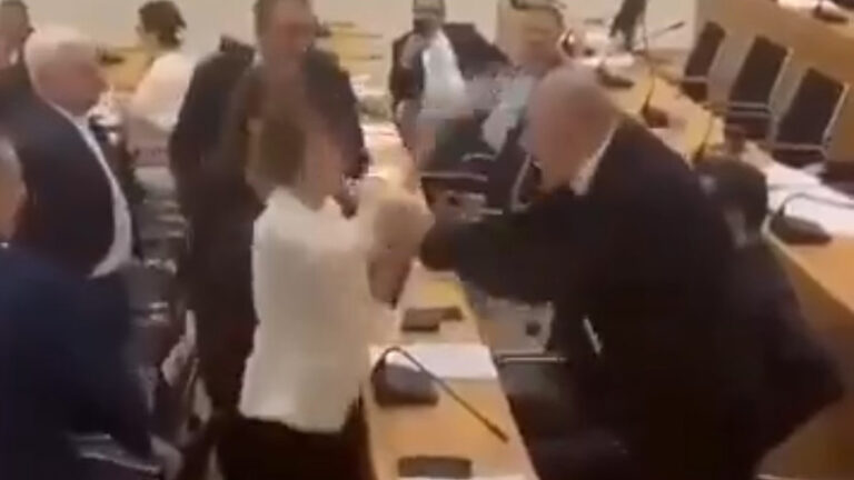 Τσακωμοί και επιθέσεις μέσα σε κοινοβούλιο: Βουλευτής στη Γεωργία πέταξε μπουκάλι σε συνάδελφό της