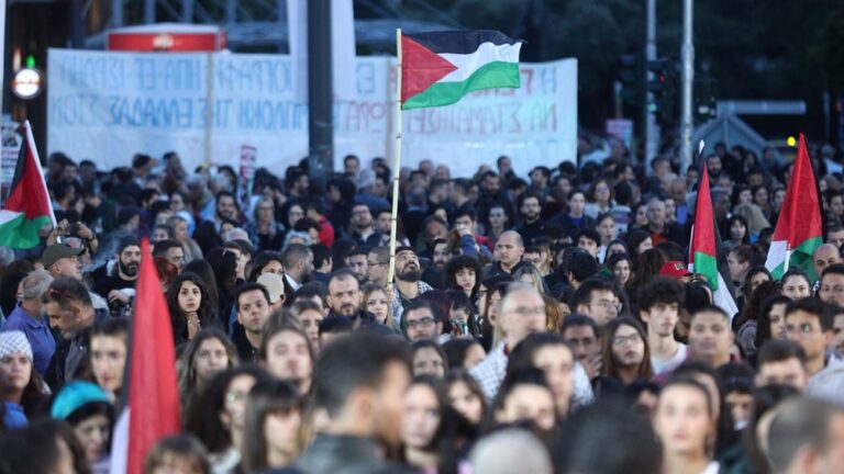 Θεσσαλονίκη: Διαμαρτυρία φοιτητών για το παλαιστινιακό