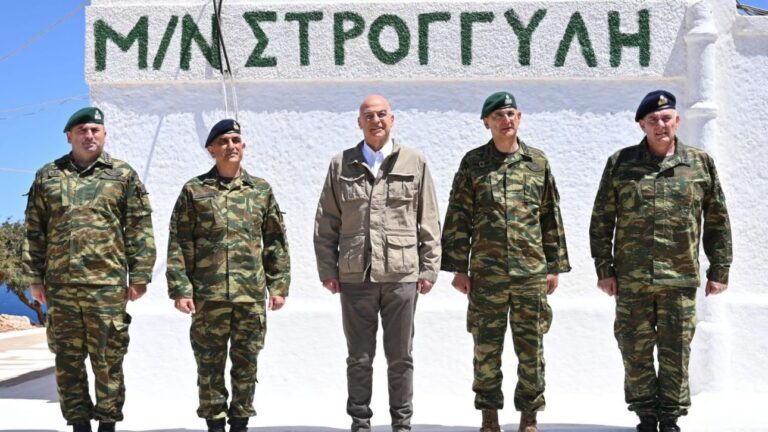 Στη Στρογγύλη ο υπουργός Εθνικής Άμυνας Νίκος Δένδιας