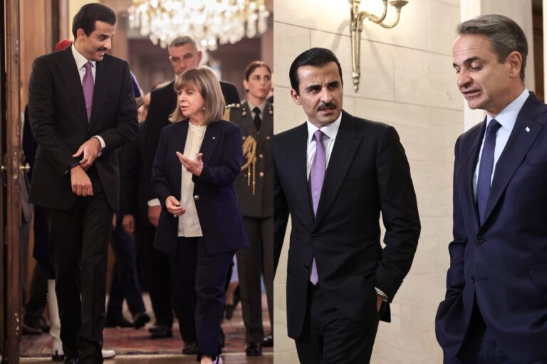 Ο εμίρης του Κατάρ σε Προεδρικό και Μαξίμου – Στο επίκεντρο οικονομία και επενδύσεις (photos)