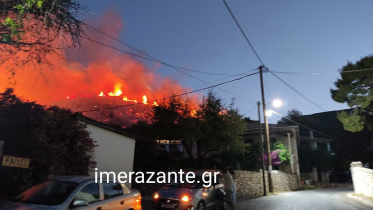 Ζάκυνθος: Δασική πυρκαγιά στην Αγία Μαρίνα