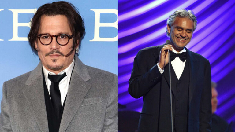 Johnny Depp: Συνόδευσε μουσικά με την κιθάρα του τον Andrea Bocelli σε συναυλία του στην Τοσκάνη