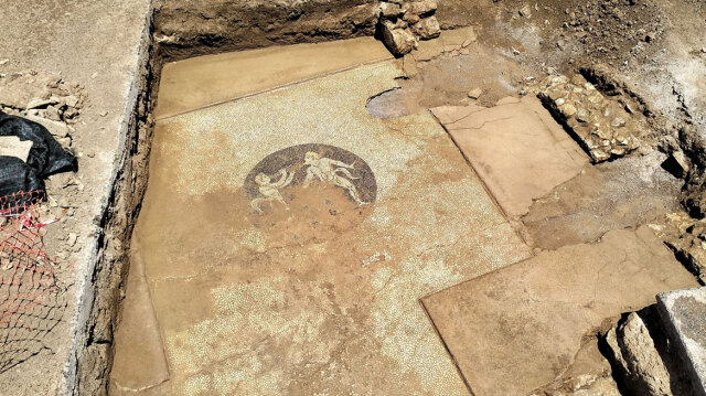 Εντυπωσιακό αρχαιολογικό εύρημα στην Ερέτρια: Αποκαλύφθηκε ψηφιδωτό δάπεδο ενώ τοποθετούσαν αγωγό ύδρευσης